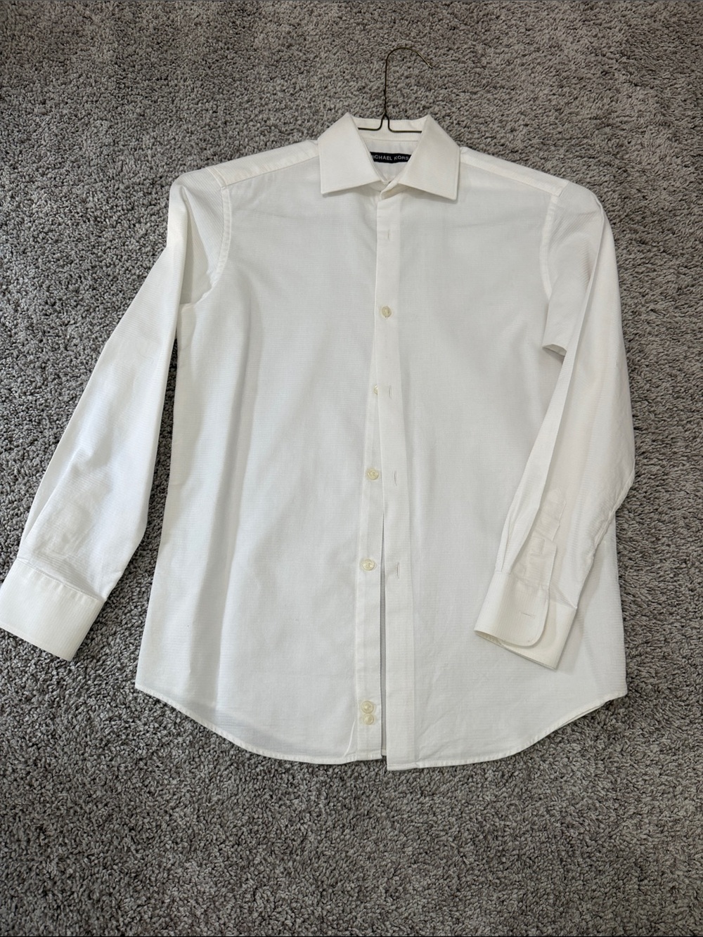 Michael Kors White Button-Down Dress Shirt
